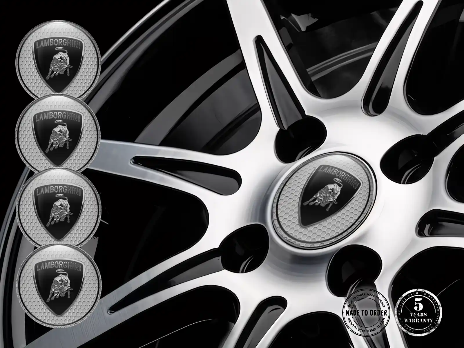 Lamborghini Pegatina de Silicona Edición Calcomanías de Aro Premium